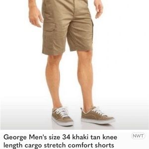 NWT George Mens Knee Short. 69%Nylon/27%Polyester/4%Spandex. Machine Wash